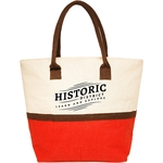 Two-Tone Jute Window Shopper Tote Bag (1 Color Imprint)
