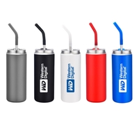 Arthur 20oz tumbler with straw. Powder coated. 18/8 stainless steel liner......