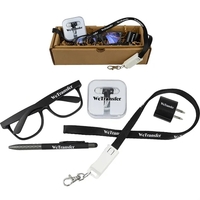 Gift set with a wall charger, 3-in-1 charging lanyard, blue blockers,... from...