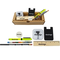 Scholar kit with earbuds, 6" ruler, gel pen, pencil, highlighter, eraser,......