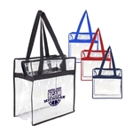 Basic Clear Stadium Security Zipper Tote