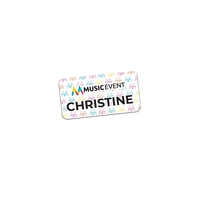 3" x 1.5" x 1/8" acrylic plastic name badge with 5D... from ASI 90807 Tekweld