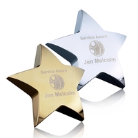 Opulent, dazzling 4-inch standing star in Gold or Chrome.... from ASI 84592...