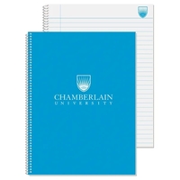 Composition coil notebook with flexible textured cover, 40 custom printed...