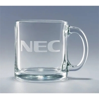 13 oz. tempered glass mug for hot and cold beverages; includes... from ASI...