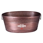 Aspen Hammered Beverage Tub in Antique Copper Finish