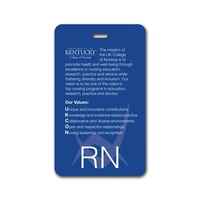 Laminated Plastic Tall Rectangle Badge Talkers with Slot