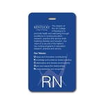 Laminated Plastic Tall Rectangle Badge Talkers with Slot