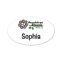 Full Color Name Badge w/ Personalization (3"X5") Oval