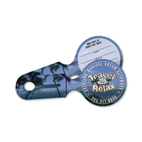 All-in-One Luggage Tags, Full-Color (3.5" Round) 3.5"x8.25"