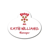 UV Imprint Spectrum Badges W/ Personalization 2.5"x3" Oval