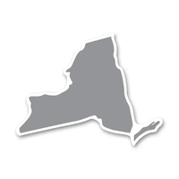 Premium UV Window Micro-Suction Cling Decal - New York State