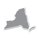 Premium UV Window Micro-Suction Cling Decal - New York State