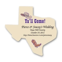 Texas shaped vinyl label with a permanent adhesive backside.... from ASI...