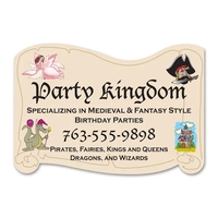 Scroll-shaped vinyl decal with a repositionable adhesive backside.... from...