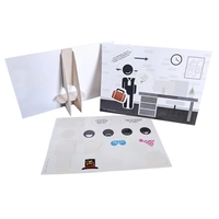Repositionable sticker sheet with 14 shapes and custom card, both with......