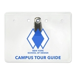 Horizontal Economy Clip-On Event-Size Vinyl Badge Holders