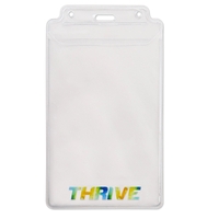 Durable, event-size badge/credential holders keep tickets or other large...