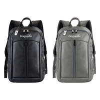 Tech backpack carries most 14" laptops with zippered pockets, padded...