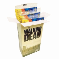 Three packages of microwave popcorn in 6" x 4" custom laminated... from ASI...