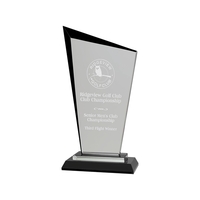 9" Black Razor Glass Award
