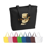 12 oz. Heavy Cotton 25L Zippered Tote Bag