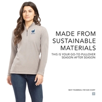 Ladies Micro-Lite Fleece 1/4 Zip Pullover featuring 5.3 ounce 70% recycled......