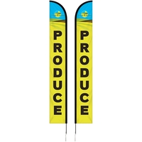 15' Double Sided Portable Half Drop Banner w/ Hardware Set