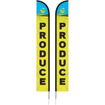 15' Double Sided Portable Half Drop Banner w/ Hardware Set