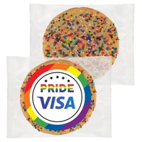 Pride sugar cookie with rainbow nonpareils.... from ASI 71685 Midnite Snax®