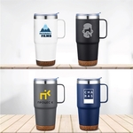 DELAWARE - 24 OZ STAINLESS STEEL TRAVEL MUG WITH CORK BOTTOM