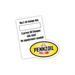 Premium UV Window Micro-Suction Cling Decal Eye Chart W/Oval