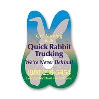 Rabbit ears shaped vinyl label with a permanent adhesive backside.... from...