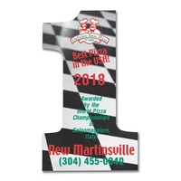 Number one shape static cling decal made of vinyl.... from ASI 59080 Halls &...