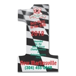 Premium UV Window Micro-Suction Cling Decal - Number 1 Shape