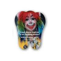 Tooth-shaped vinyl decal with a repositionable adhesive backside.... from ASI...