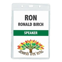 3" x 4" badge holder with a blank insert.... from ASI 59080 Halls & Company