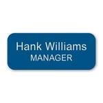 Custom Shape Deluxe Engraved Name Badge