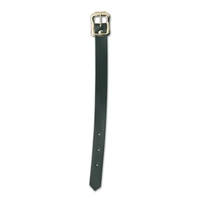 Luggage Tag Black Leather Strap With Gold Buckle