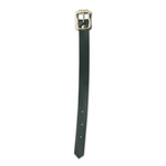 Luggage Tag Black Leather Strap With Gold Buckle