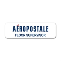 0.75" x 2.5" rectangular name badge with a pin fastener.... from ASI 59080...