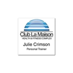 Full Color Name Badge w/ Personalization (2" x 2") Square