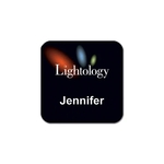 Full Color Name Badge w/ Personalization (2") Square W/Round