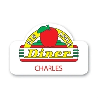 2" x 3" full color name badge with a pin fastener.... from ASI 59080 Halls &...
