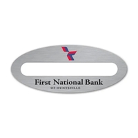 Oval shaped window name badge with a 1/2" slot and an... from ASI 59080 Halls...