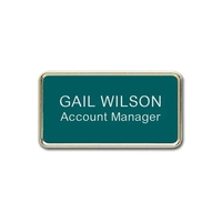 Metal Framed Badge (1.5"X2.875") (Engraved Personalization)