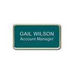 Metal Framed Badge (1.5"X2.875") (Engraved Personalization)