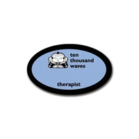 Screen Printed Poly Name Badge - Oval