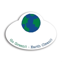 Oval shaped badge with pin fastener and a one color imprint.... from ASI...