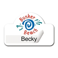 UV Printed Poly Name Badge (2"x3") Rectangle with Bump